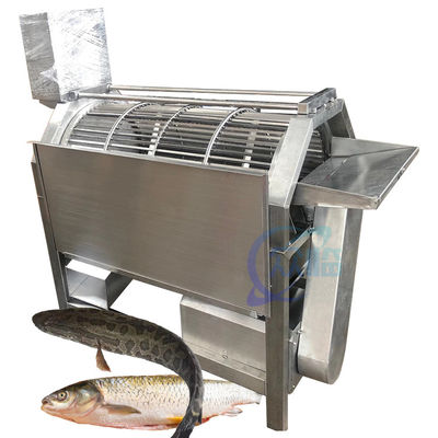 좋은 가격 로터리 드럼 생선 스칼링 기계 2200W 500-600kg/H 레스토랑용 온라인으로