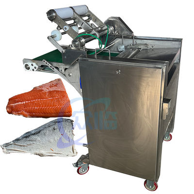 좋은 가격 40-60pcs/min 스테인리스 스틸 304 살몬 껍질 벗기기 0.75KW 살몬 피부 제거기 온라인으로