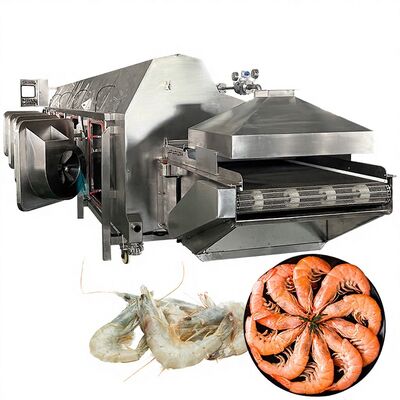 좋은 가격 700-1000KG/H 자동 새우 요리기 안정적인 해산물 터널 요리 기계 새우 물 요리기 자동 블랜칭 기계 온라인