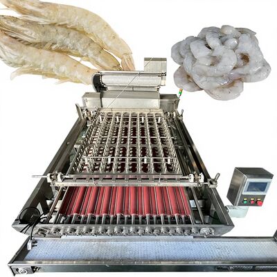 좋은 가격 펌프 3000W 스테인레스 스틸 304 150-250KG/H 용량을 갖춘 산업용 자동 새우 포격 및 새우 필링 기계 온라인