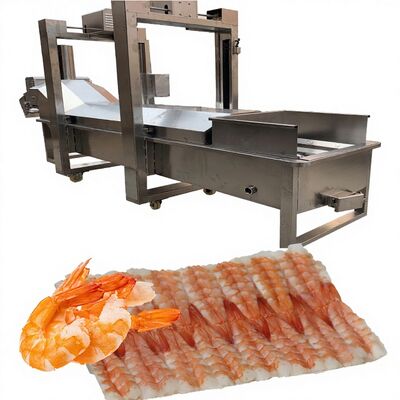 좋은 가격 에너지 절약 자동 절단기 초밥 새우 생산 라인 식품 가공기 새우 요리 기구 500-600KG/H 수용량 온라인