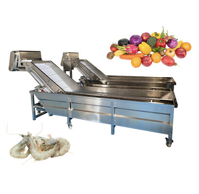 좋은 가격 조림 2.2KW 자동 해산물 거품 세탁기 새우 생선 청소 과일 세탁기 1000-1500kg/H 용량 380V ISO 인증 온라인