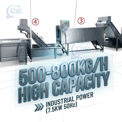 좋은 가격 조절 가능한 속도 새우 머리 스크리닝 기계 부식 방지 SUS316 2500-3000KG 3.0KW 380V 온라인