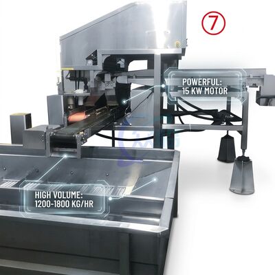 좋은 가격 Durable Shrimp Processing Machine Hygienic SUS304 800-1000KG 9.0KW 220V For Food Processing Factory 온라인