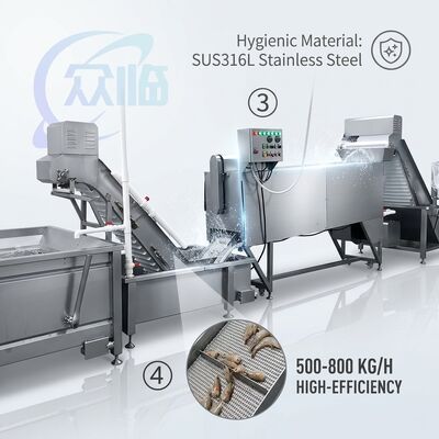 좋은 가격 Energy Saving Shrimp Deheading Sorting Machine SUS304 Stainless Steel 1200-1800KG 7.5KW 380V 온라인