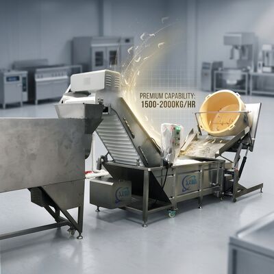 좋은 가격 SUS304 새우 머리 제거 시스템 316L 스테인리스 스틸 2500-3000KG 15KW 220V 냉동 식품 공장용 온라인