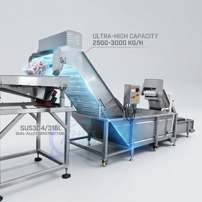 좋은 가격 맞춤 제작 새우 가공 기계 정밀 SUS316 2000-2500KG 0.8KW 60Hz 식품 가공 공장용 온라인