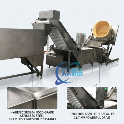 좋은 가격 대형 새우 머리 제거기 SUS304 500-800KG 2.2KW 380V 케이터링 공장용 온라인