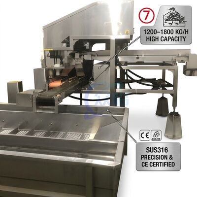 좋은 가격 긴 수명 자동 새우 머리 제거 시스템 SUS316L 2000-2500KG 3.0KW 415V 케이터링 공장용 온라인