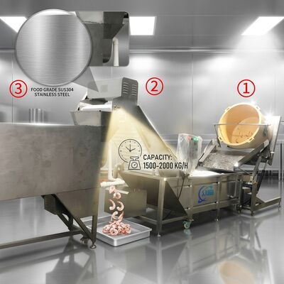 좋은 가격 착용 저항성 새우 머리 분리기 SUS304 스테인리스 스틸 500-800KG 9.0KW 440V 상업용 부엌 온라인