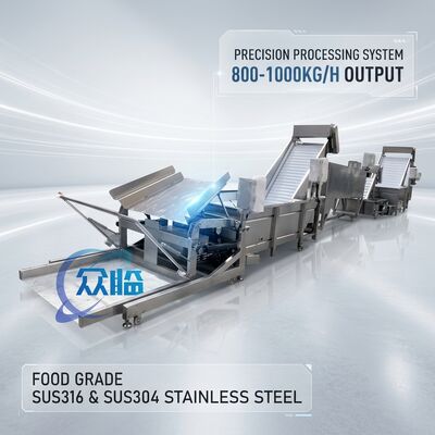 좋은 가격 연속 작동 해산물 가공 공장 장비 식품 등급 SUS304 2500-3000KG 0.8KW 60Hz 온라인