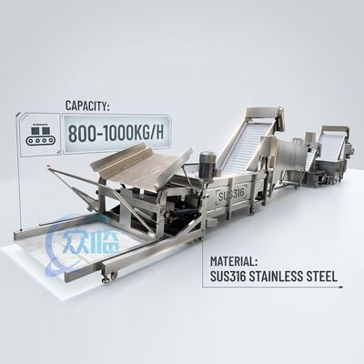 좋은 가격 스마트 컨트롤 새우 처리 장비 SUS316 500-800KG 3.0KW 50Hz 수산 농장용 온라인